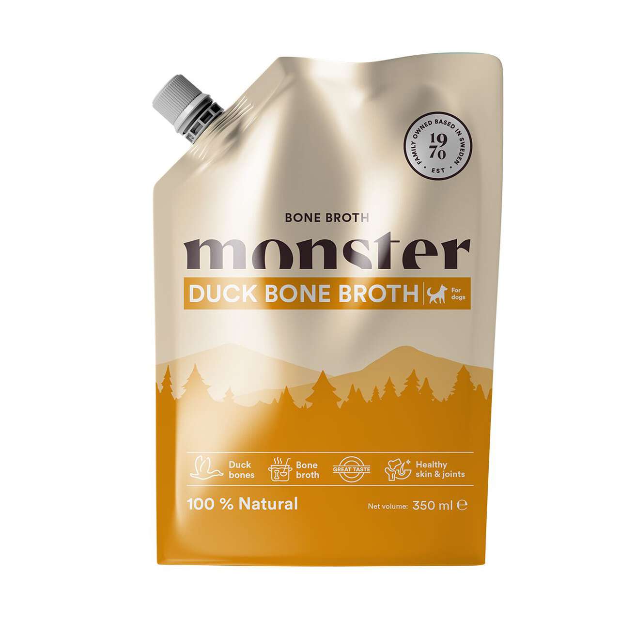 Monster Dog Bone Broth Duck Luuliemi 350 ml (10 pack)