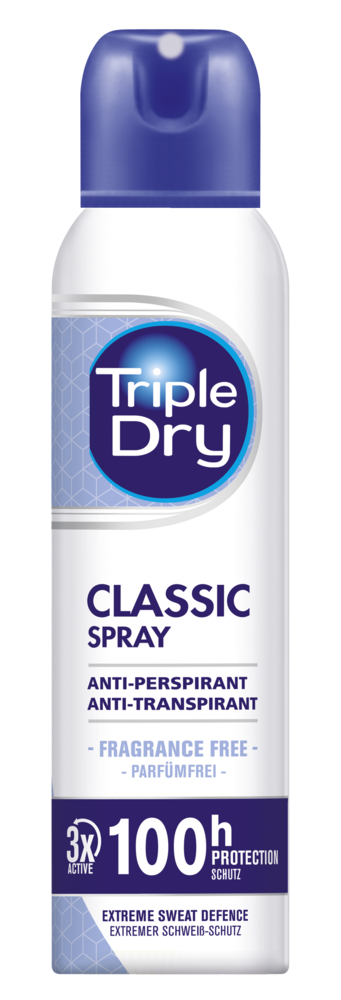 Triple Dry 100 h Classic Spray Antiperspirant tuoksuton 150 ml