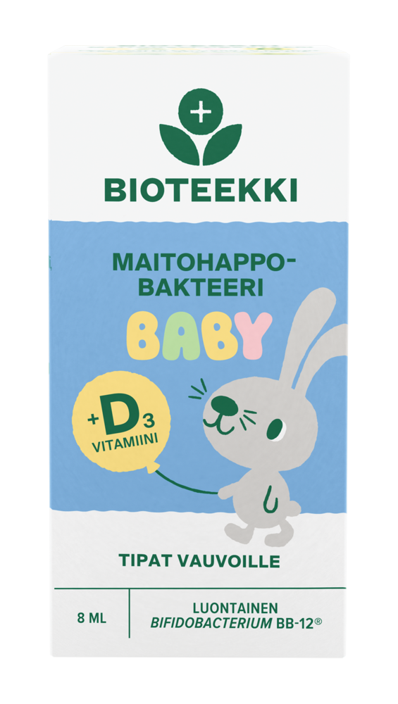 Bioteekki Maitohappobakteeri Baby + D3 Tipat 8 ml — Bioteekin