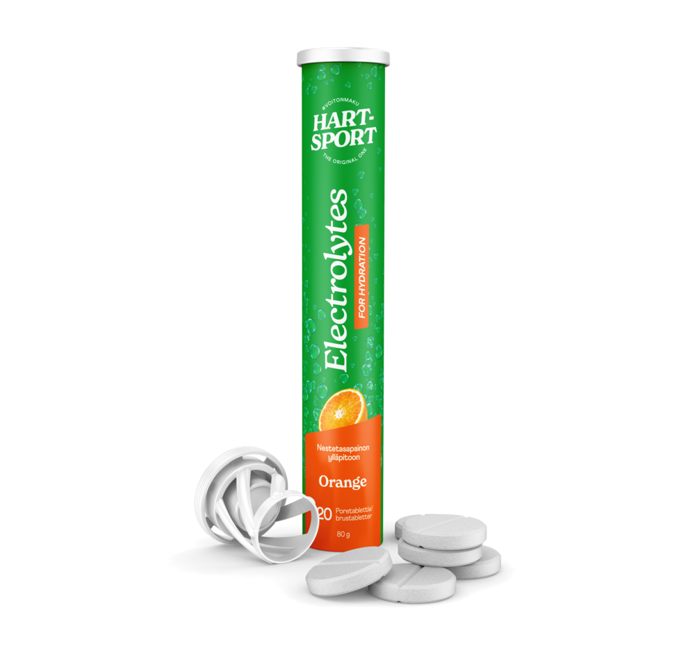 Hart-Sport Electrolytes Poretabletti appelsiini 20 kpl — Olo-apteekki
