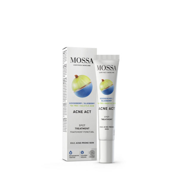 MOSSA Acne Act Täsmätipat finneihin ja epäpuhtauksiin 10ml