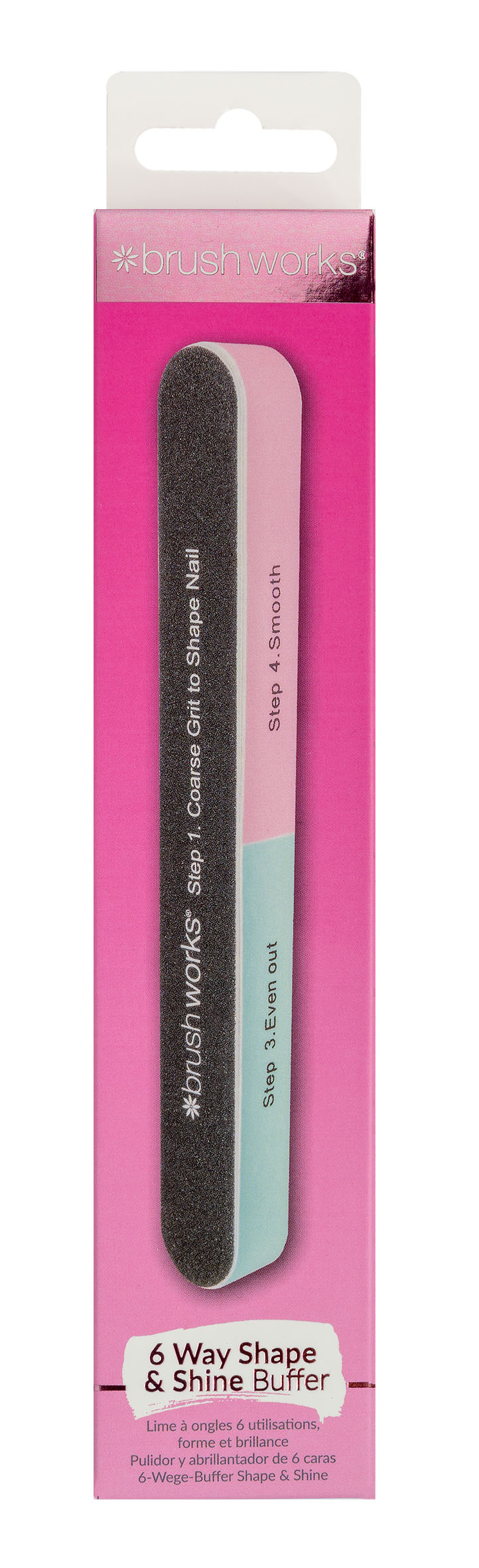 Brushworks 6 Sided Nail File - Shape & Shine