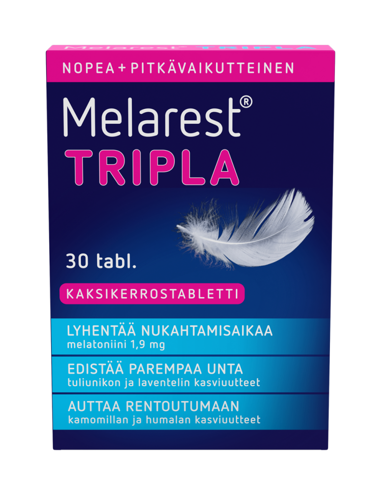 Melarest Tripla 30 tabl 1,9 mg melatoniini