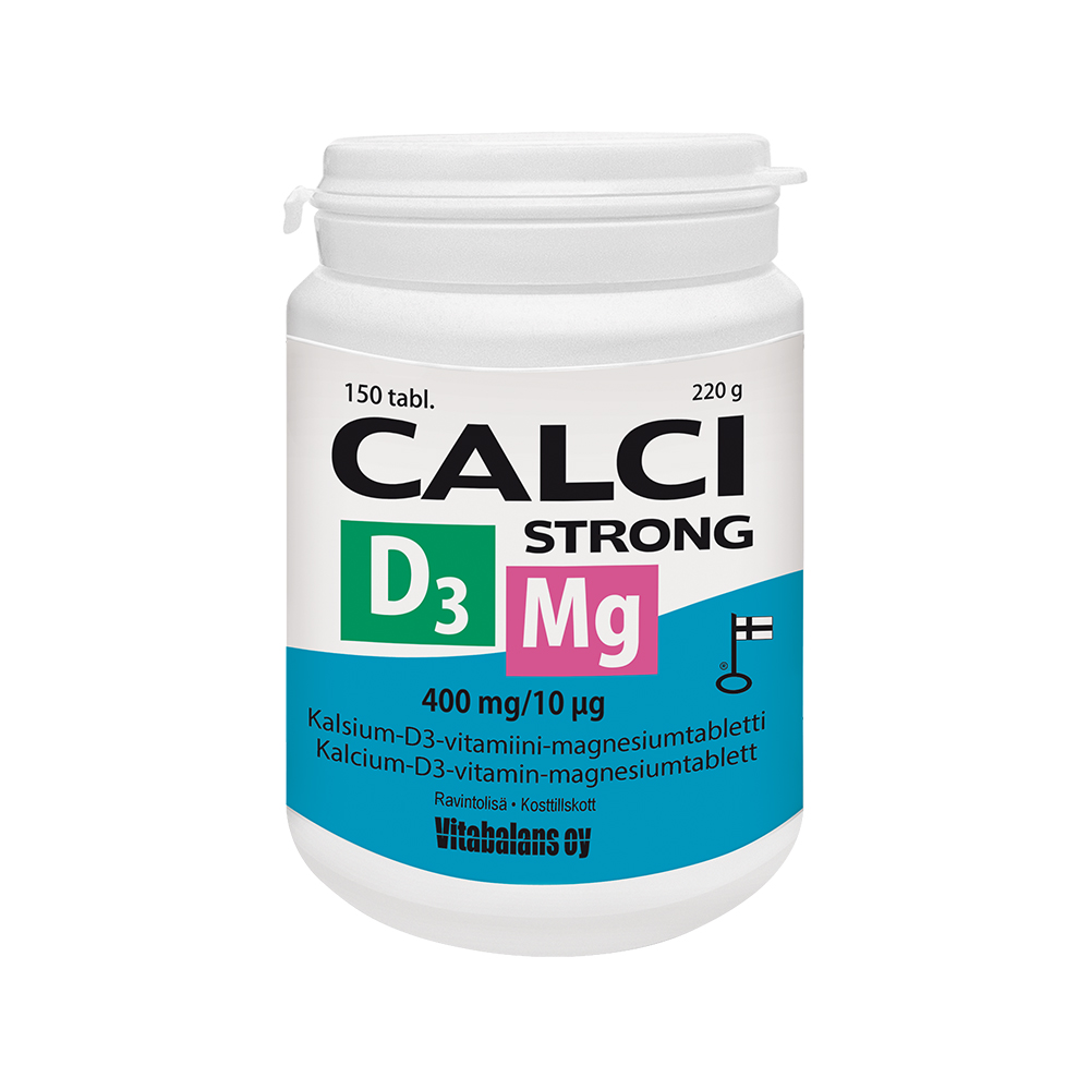 Calci Strong + Magnesium + D3-vitamiini 150 tabl — Calci Strong