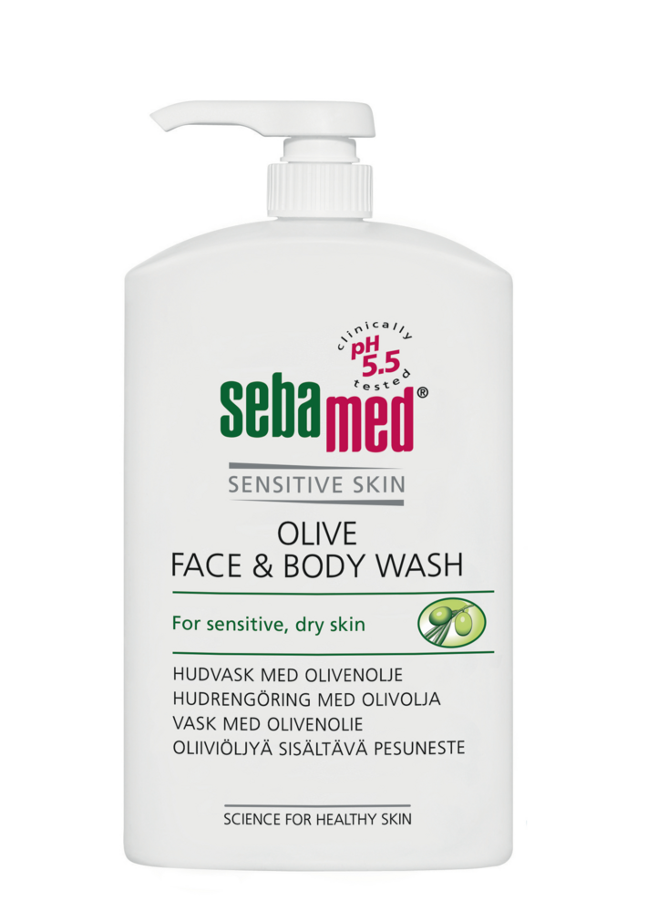 Sebamed Olive Face&Body Wash pesuneste 1000 ml pumppupullo