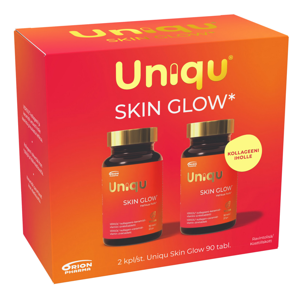 Uniqu Skin Glow lahjapakkaus 2 x 90 tabl — Uniqu