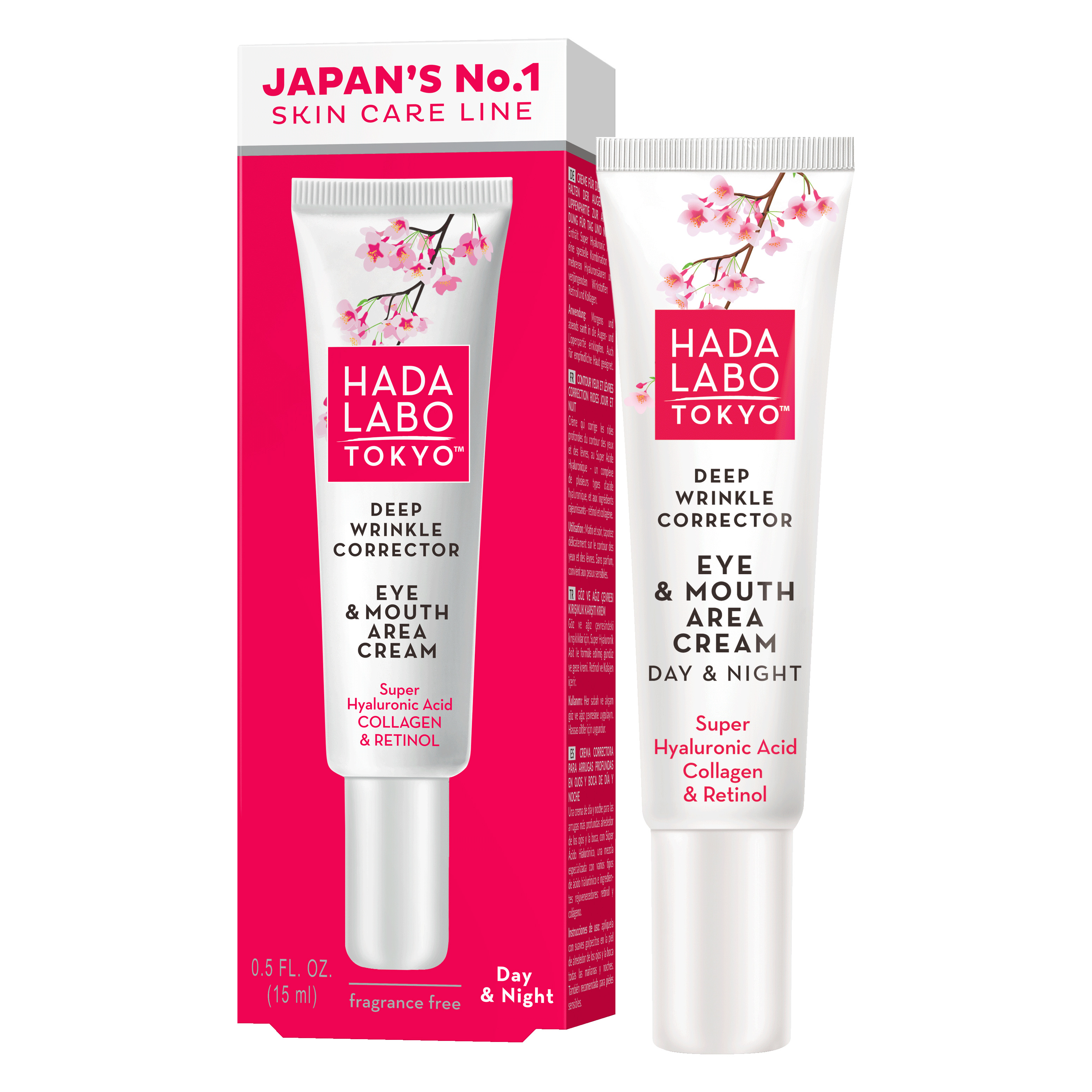 HADA LABO TOKYO Deep Wrinkle Corrector Eye & Mouth Area Cream 15ml — Hada Labo