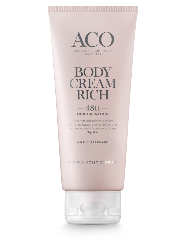 Aco Body Cream Rich 200 ml hajustettu