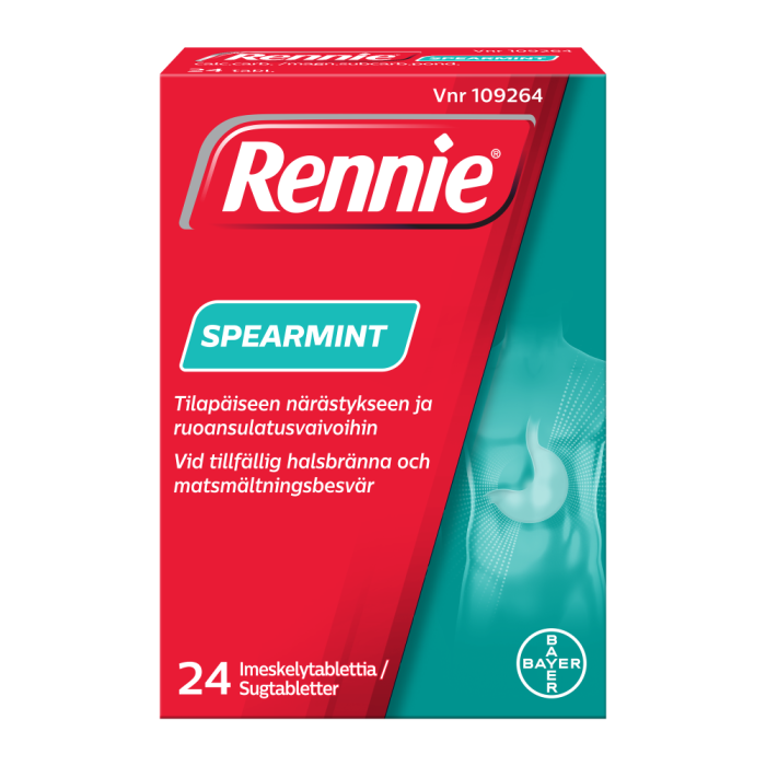 RENNIE SPEARMINT 24 fol imeskelytabletti-13