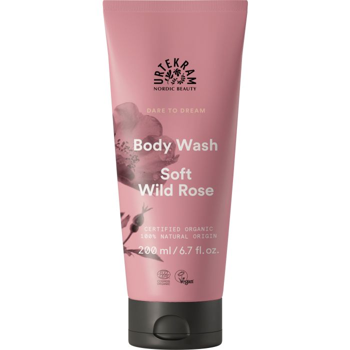 Urtekram Soft Wild Rose Body wash suihkusaippua 200ml Luomu-13