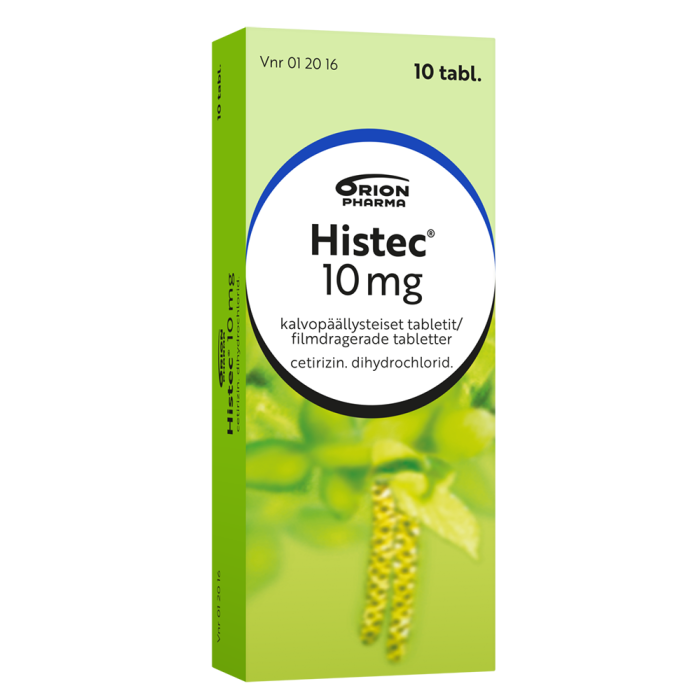 HISTEC 10 mg 10 fol tabletti, kalvopäällysteinen-13