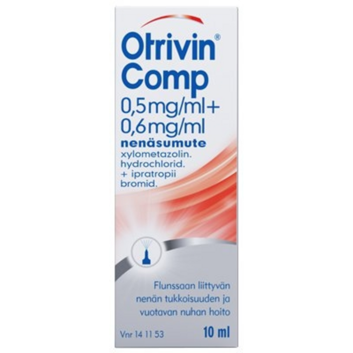 OTRIVIN COMP 0,5/0,6 mg/ml 10 ml nenäsumute, liuos pystysuuntainen pumppu-13