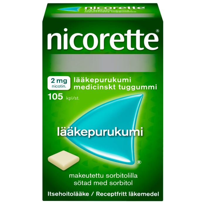 Nicorette 2 mg 105 kpl lääkepurukumi-13