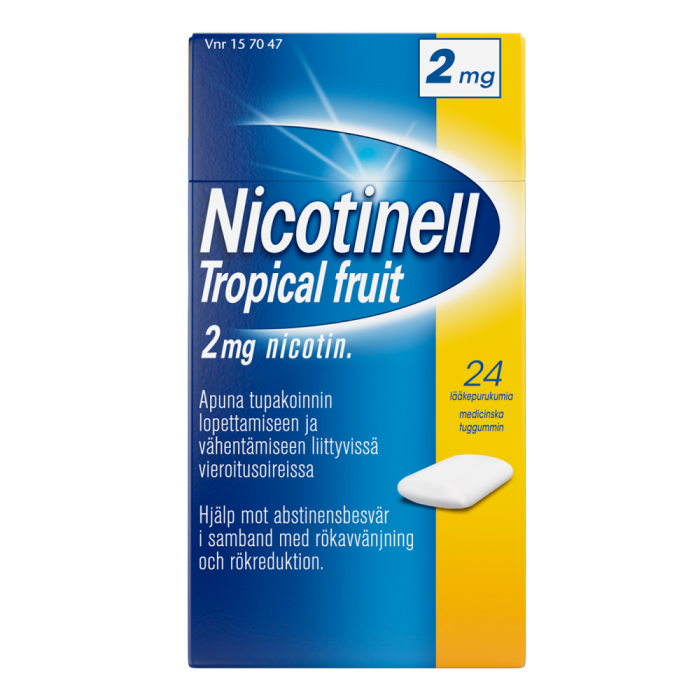 Nicotinell Tropical fruit 2 mg 24 kpl lääkepurukumi-13