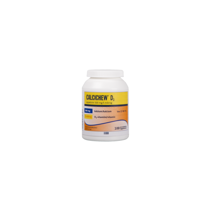 CALCICHEW D3 APPELSIINI 500 mg/5 mikrog 100 kpl purutabletti-13