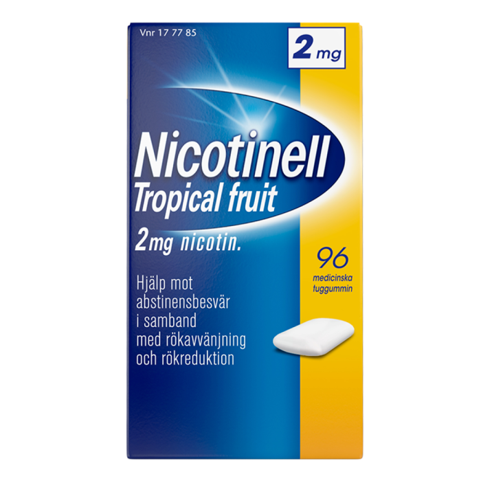 Nicotinell Tropical fruit 2 mg 96 kpl lääkepurukumi-13