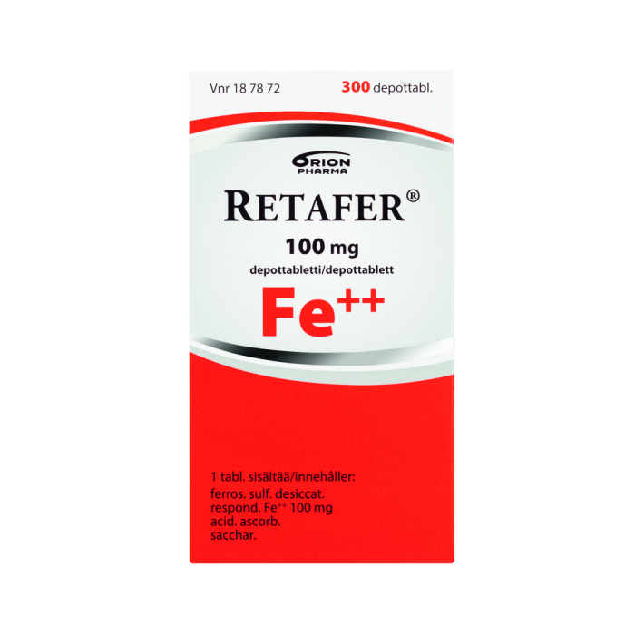 RETAFER 100 mg 300 kpl depottabletti-13