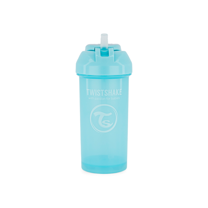 Twistshake Straw Cup pillimuki 360ml 6+kk vaalean sininen-