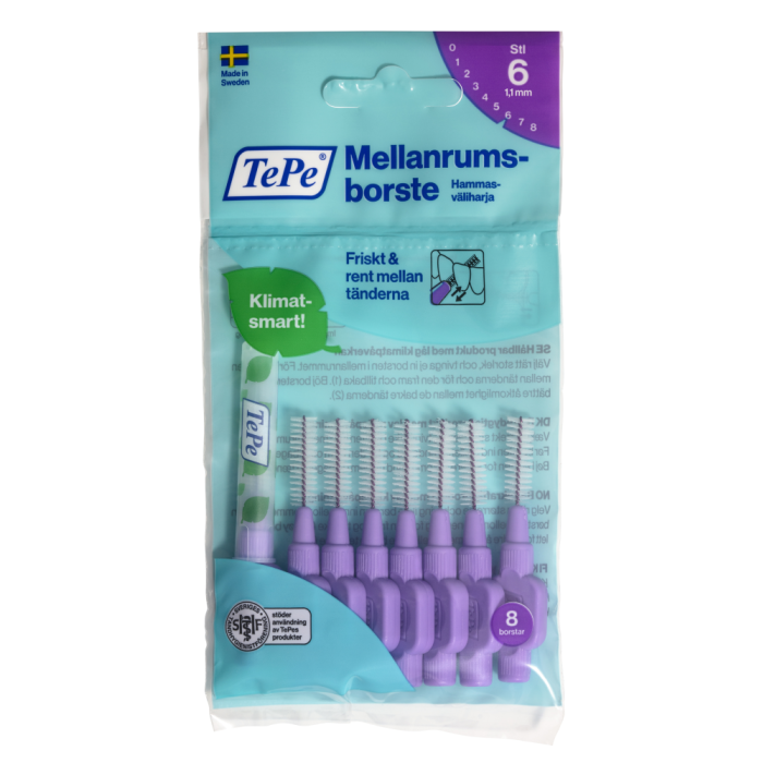 Tepe hammasväliharja 1,1mm pur 8 kpl l-13