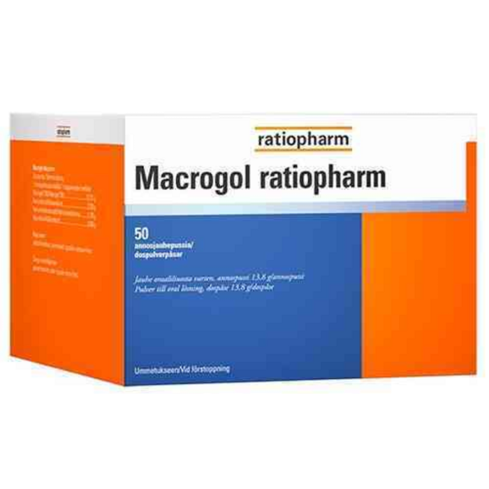 Macrogol Ratiopharm 50 kpl annospussi 13,8g-13