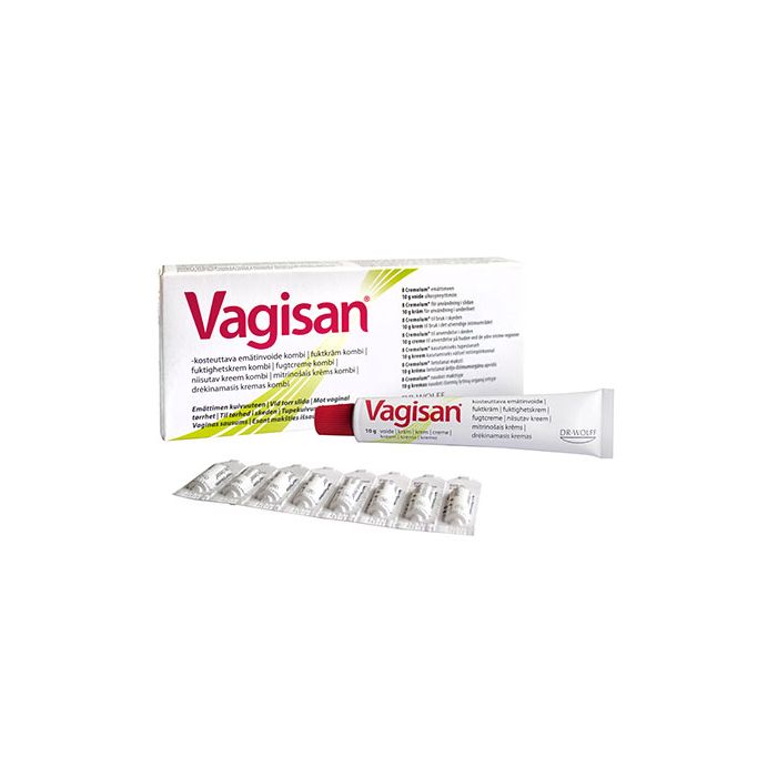 Vagisan kombi-yhdistelmäpakkaus 1 kpl 8 puikkoa+10 g voide-13