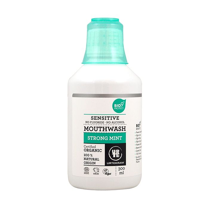 Urtekram Luomu Sensitive suuvesi 300 ml strong mint fi-eko-201-13