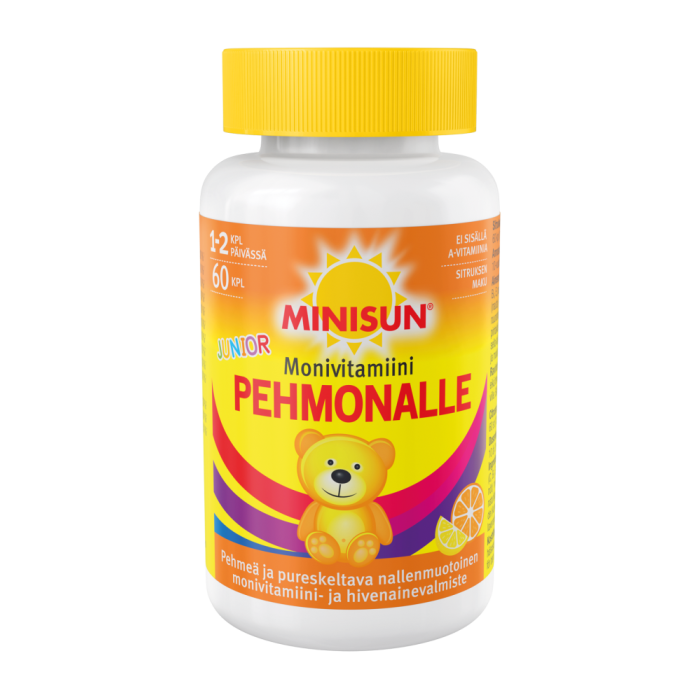 Minisun Pehmonalle Sitrus Monivitamiini Junior 60 kpl pehmeä pureskeltava monivitamiini-13
