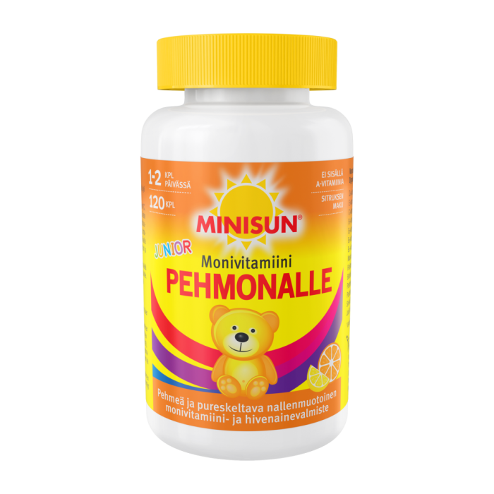 Minisun Pehmonalle Sitrus monivitamiini Junior 120 kpl-13