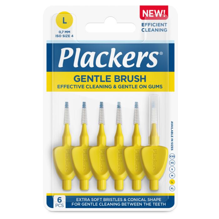Plackers Gentle Brush L 0.7 mm hammasväliharja 6 kpl-13