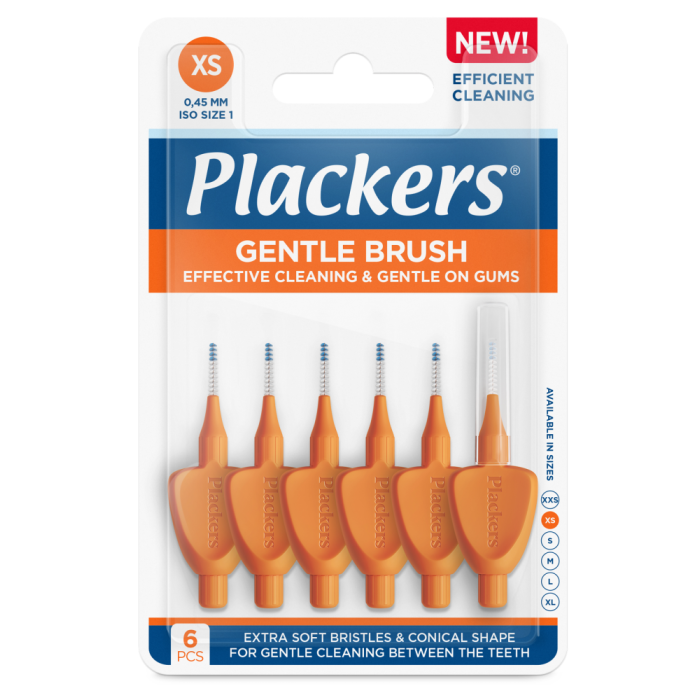 Plackers Gentle Brush XS 0.45 mm hammasväliharja 6 kpl-13