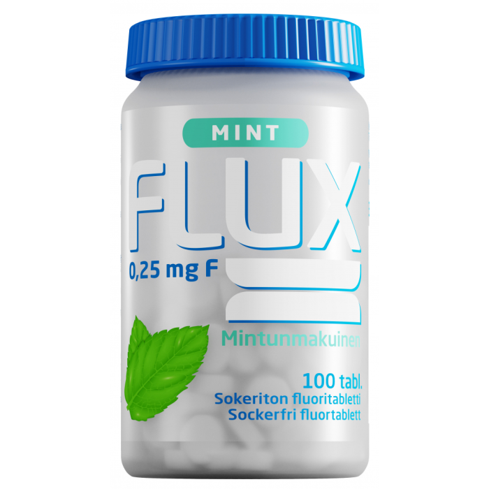Flux Mint fluoritabletti 250 mikrog 100 sugtabletter, 36 g-13