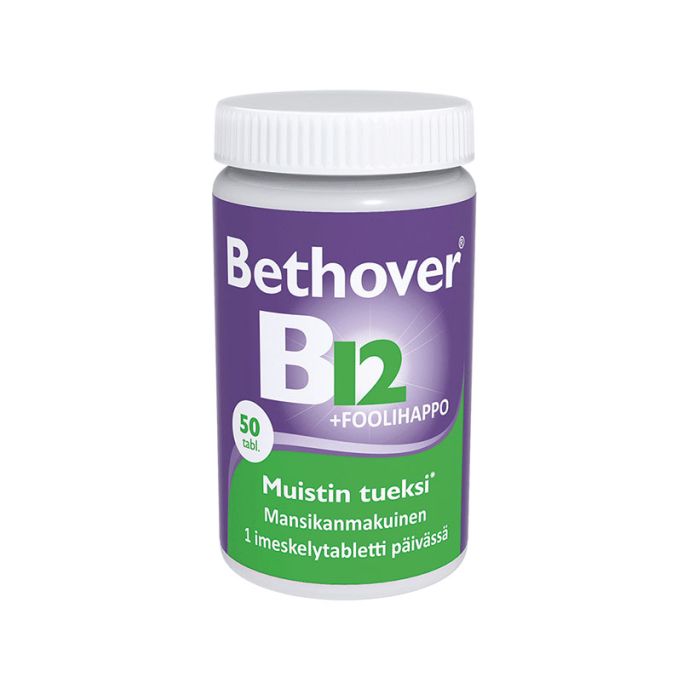 Bethover B12-vitamiini + foolihappo 50 tabl 1 mg/300 mikrog-13