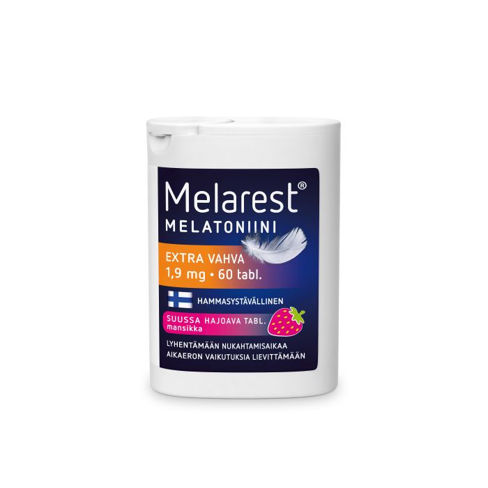 Melarest Melatoniini Extra Vahva 60 tabl mansikka 1,9 mg-13