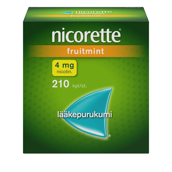 Nicorette Fruitmint 4 mg 210 kpl lääkepurukumi-13