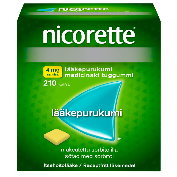 Nicorette 4 mg 210 kpl lääkepurukumi-13