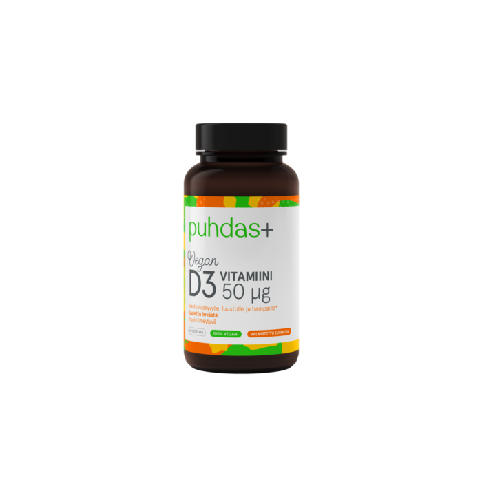 Puhdas+ Kasviperäinen D3-vitamiini 50 mikrog 60 kaps-13