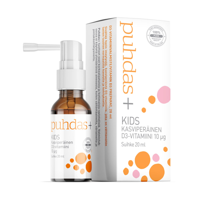 Puhdas+ KIDS D3-vitamiinisuihke 10µg 20 ml-13