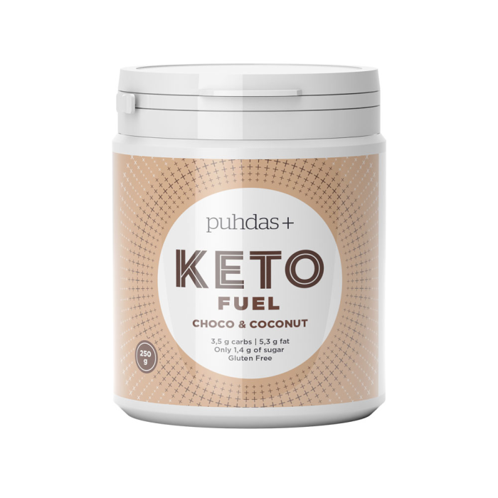 Puhdas+ Keto Fuel vähähiilihydraattinen 250 g choc & coconut-13
