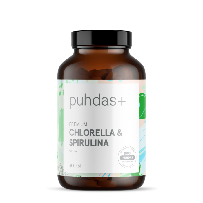 Puhdas+ Premium Chlorella & Spirulina 500 mg  300 tbl-13