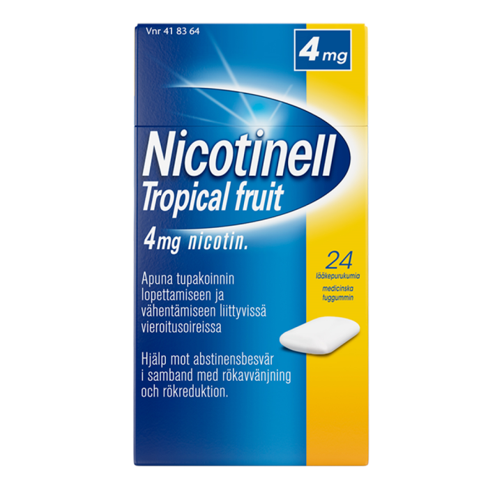 Nicotinell Tropical fruit 4 mg 24 kpl lääkepurukumi-13