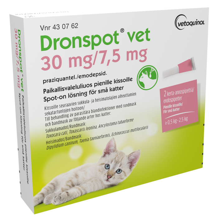 DRONSPOT VET 30 mg / 7.5 mg 2 x 0.35 ml paikallisvaleluliuos-13