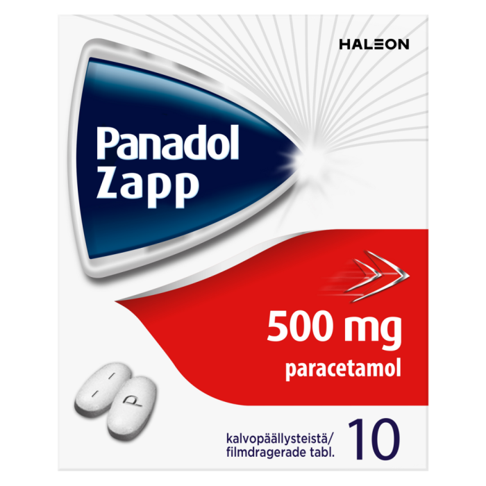 PANADOL ZAPP 500 mg 10 fol tabletti, kalvopäällysteinen-13