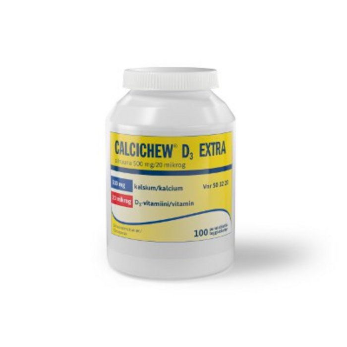 CALCICHEW D3 EXTRA SITRUUNA 500 mg/20 mikrog 100 kpl purutabletti-13