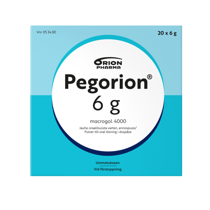 PEGORION 6 g 20 x 6 g jauhe oraaliliuosta varten, annospussi-13