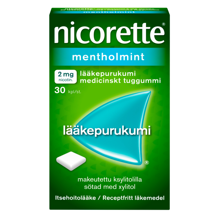Nicorette Mentholmint 2 mg 30 kpl lääkepurukumi-13