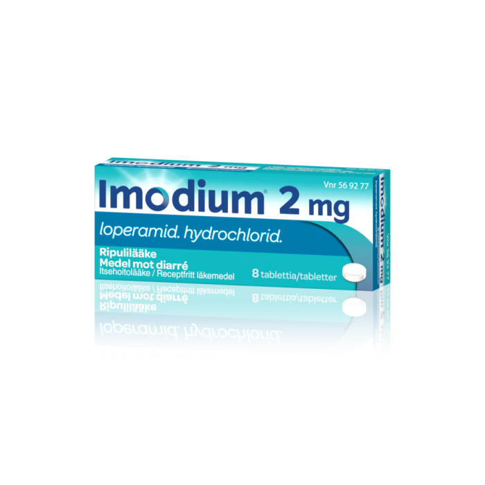 IMODIUM 2 mg 8 fol tabletti, kalvopäällysteinen-13
