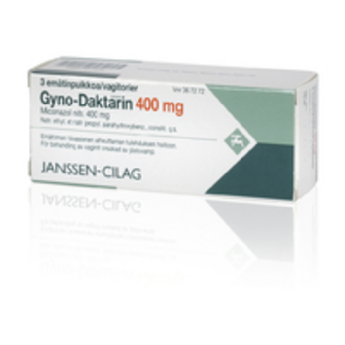 GYNO-DAKTARIN 400 mg 3 fol emätinpuikko, kaps, pehmeä-13