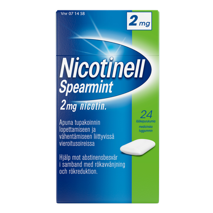 Nicotinell Spearmint 2 mg 24 kpl lääkepurukumi-13
