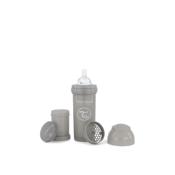 Twistshake Anti Colic tuttipullo 260 ml, harmaa-13