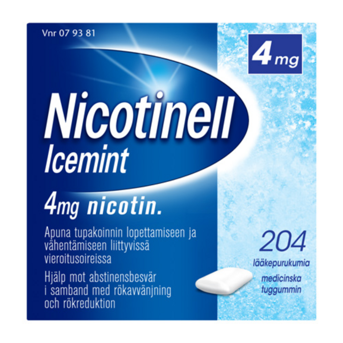 Nicotinell Icemint 4 mg 204 kpl lääkepurukumi-13